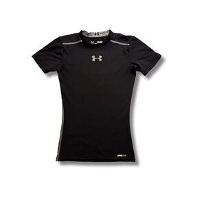 Under Armour HeatGear Fitted Compression Shirt Youth Small Black